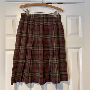 Vintage Hawksley & Wight English Country Tartan Plaid 100% Wool Kilt Sz 14